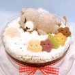画像1: くまちゃんのチョコケーキ[ぷぅのおひるね](１2cm)4号 (1)